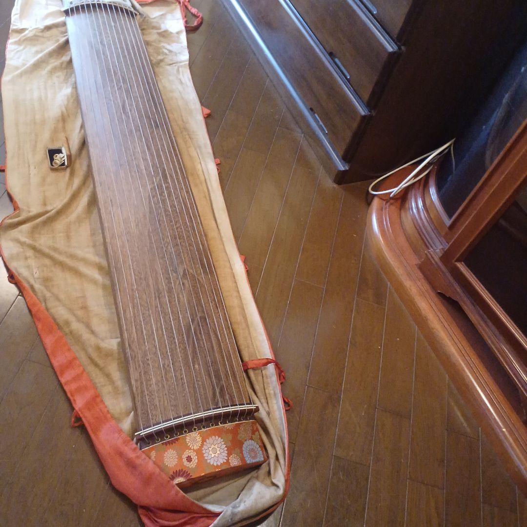 琴 13弦 花柄装飾【上質】素敵な品物