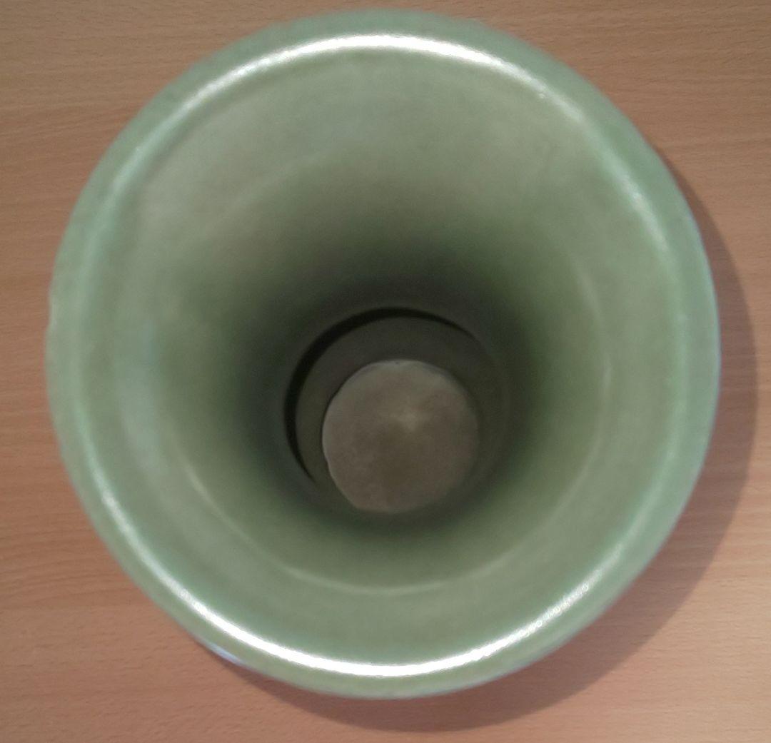 青磁中国美術 宋龍泉窯粉 梅子青出青磁品種 尊式 花瓶