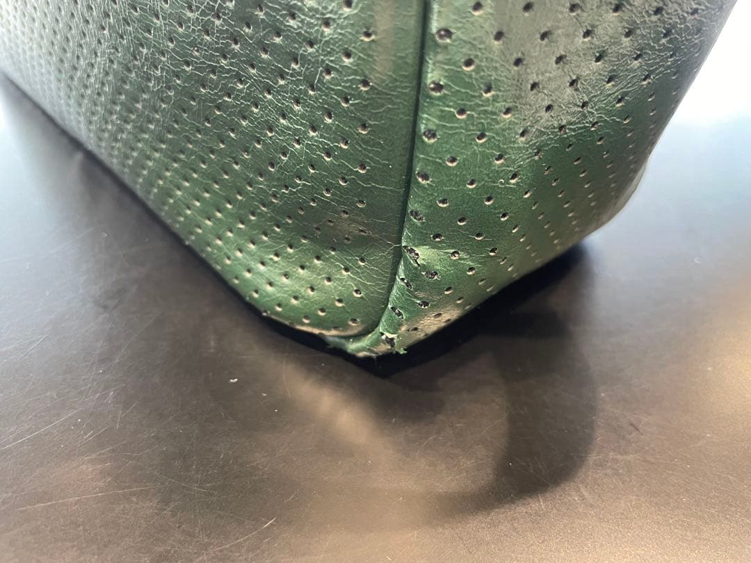 Callaway グリーン レザー ポーチ