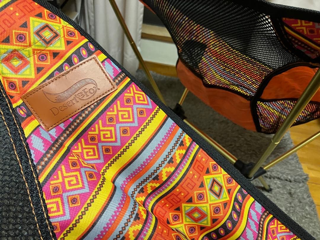 【激レア】ナバホ/オルテガ柄 アウトドアチェア2脚+マルチコンテナボックスセット