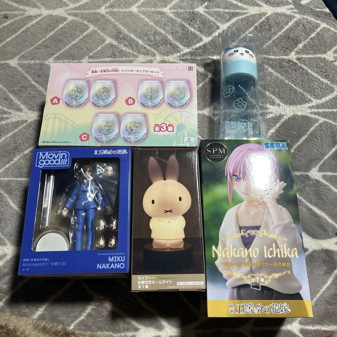 新品未開封　五等分の花嫁 フィギュア・雑貨 ＆ ちいかわ・ミッフィー 5点セット