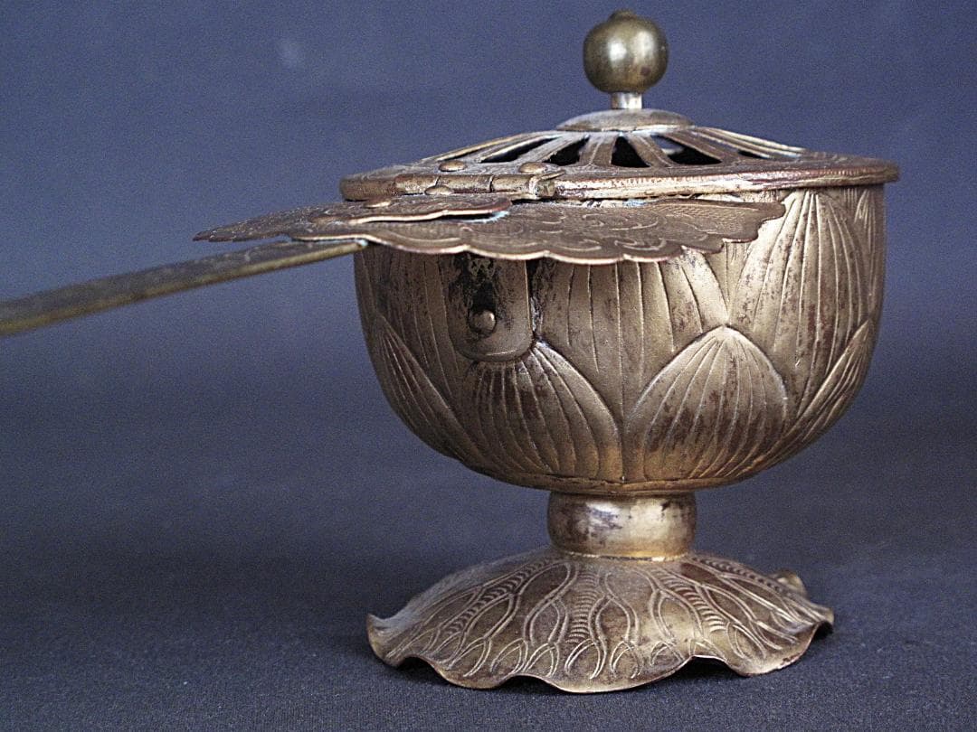 時代!! 法具『柄香炉』仏具 長29㎝