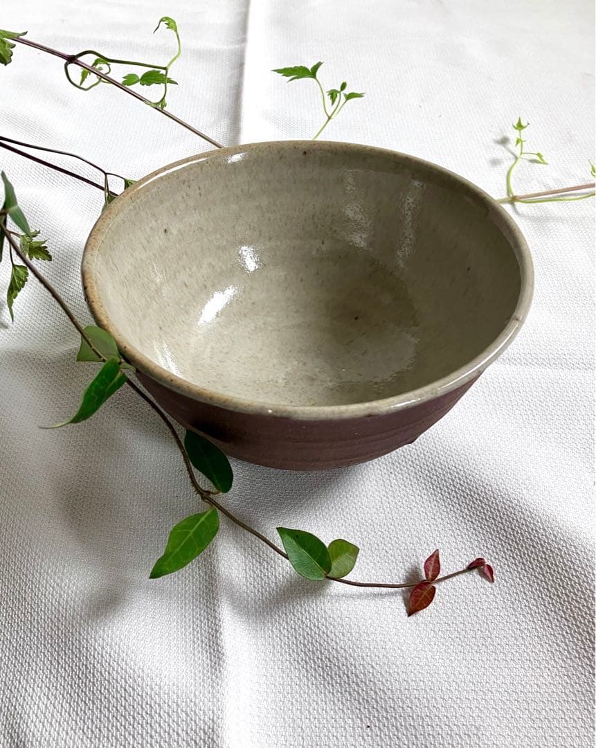 ✅お茶道/茶器/抹茶椀/側面は素焼き見込みにのみ釉薬✅極美品