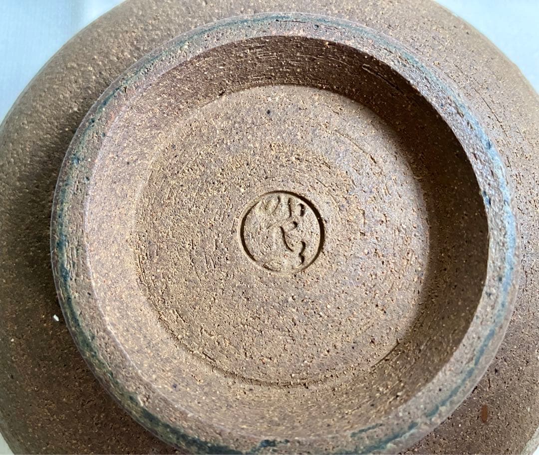 ✅お茶道/茶器/抹茶椀/側面は素焼き見込みにのみ釉薬✅極美品