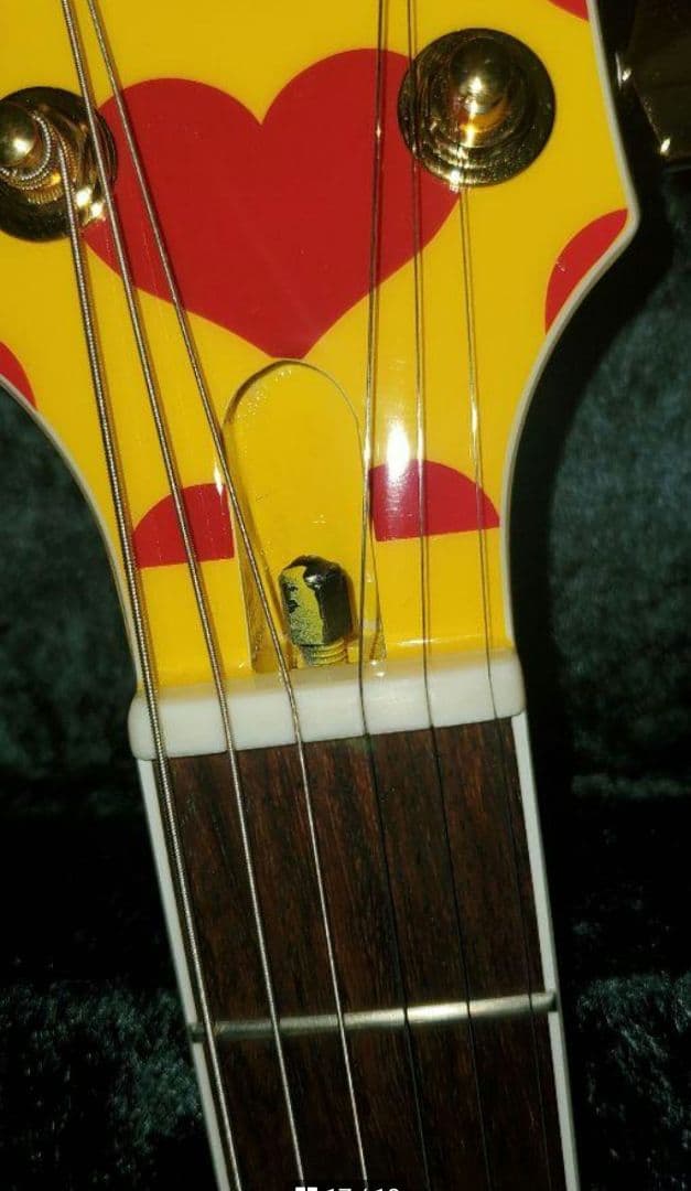 hide ギター イエローハート Burny　MG-165HY 未使用に近い