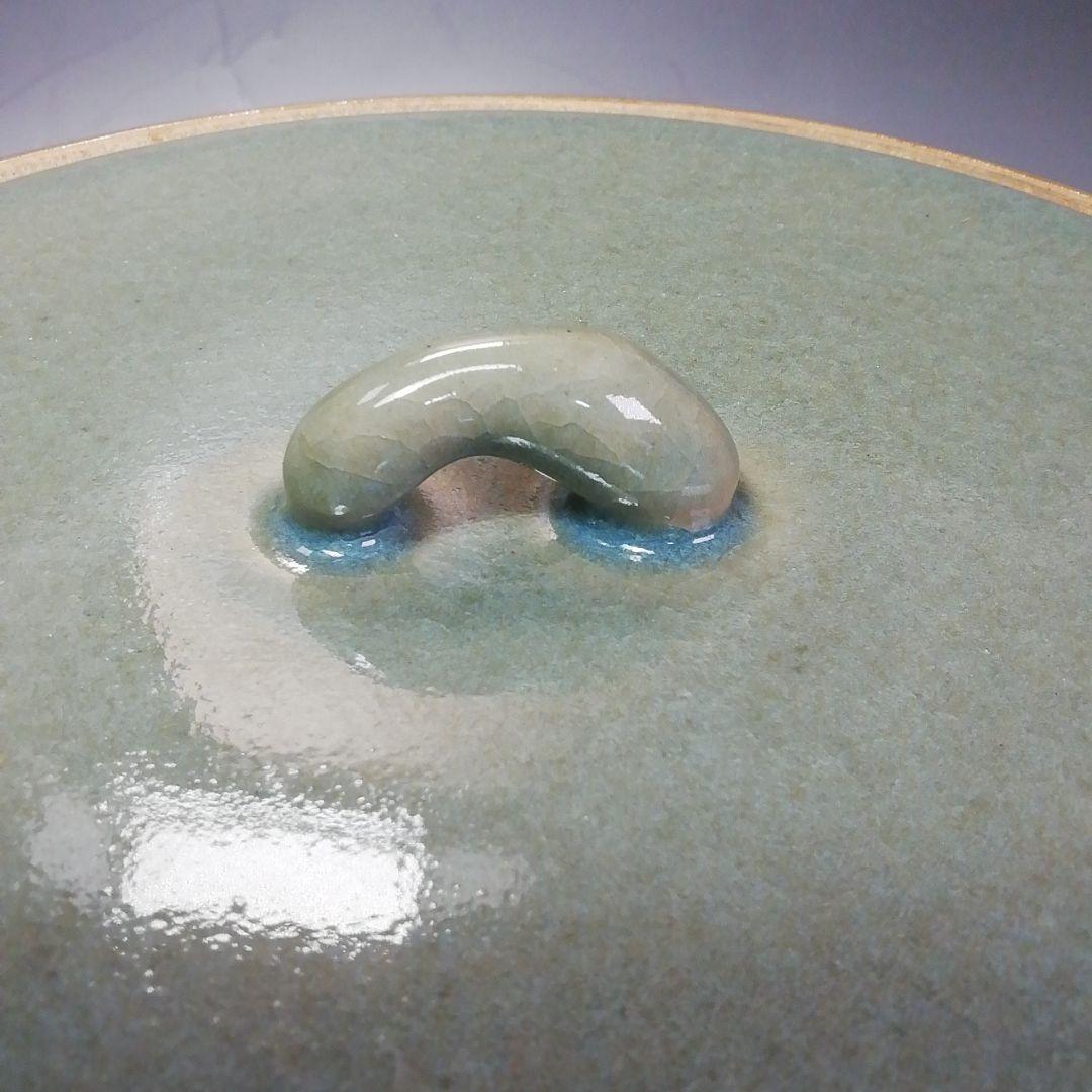 Ｓ５３０　水指　『多田青磁』『田村雲洞作』『平水指』　共箱　茶道具