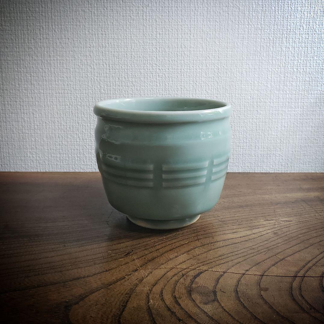 手炙　青磁　火入　安政年製　茶道具　火鉢　八卦文様