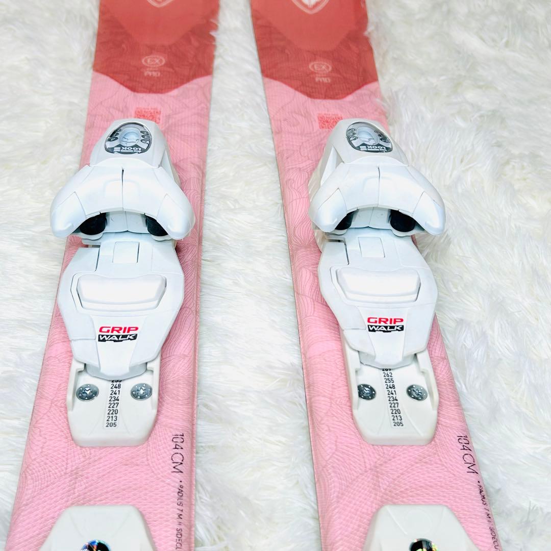 【美品】ロシニョール ジュニア スキー板 104cm ビンディング付 女の子