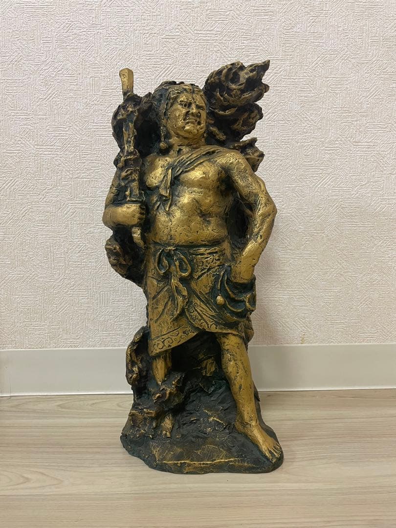 北村西望作 不動明王　仏教　仏像　銅製　ブロンズ像