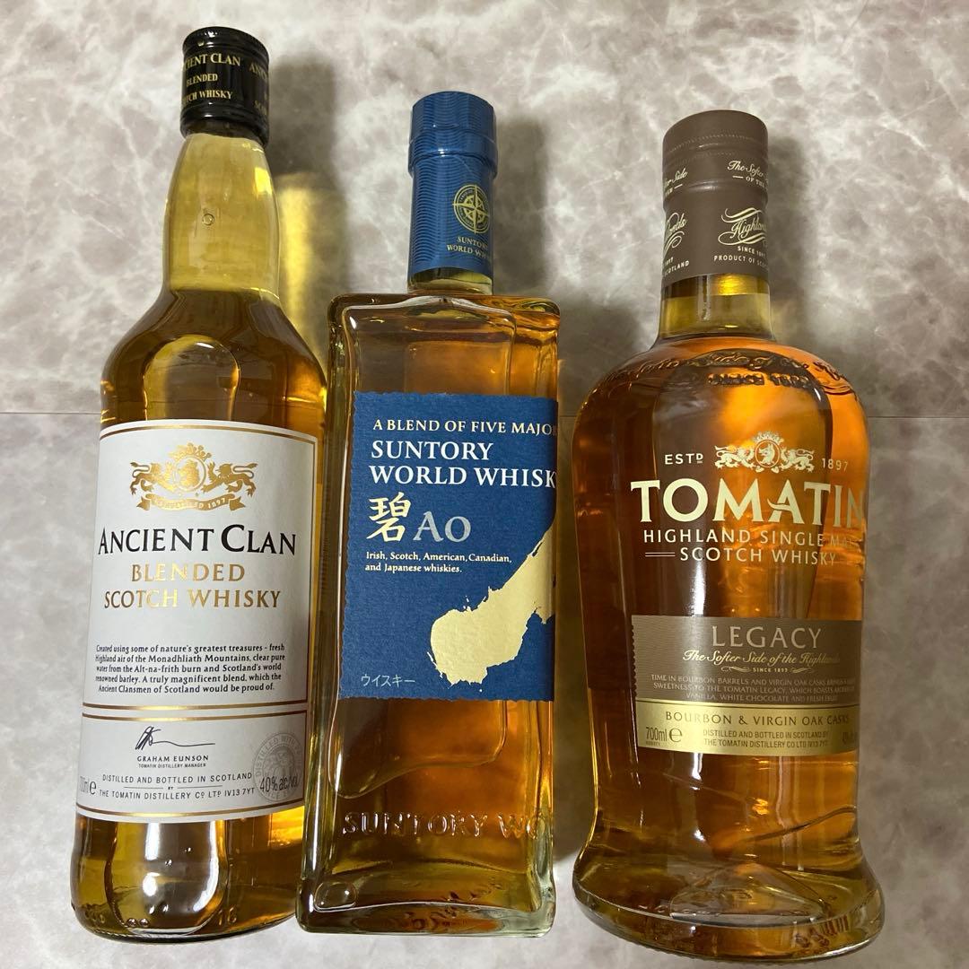 ウイスキー　エンシェント・クラン、サントリー　碧　AO トマーティンレガシー