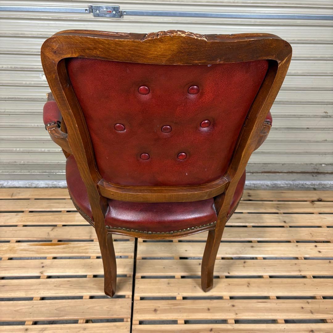 【送料込】ロココ調　アームチェア　アンティーク家具　ヴィンテージ　チェア