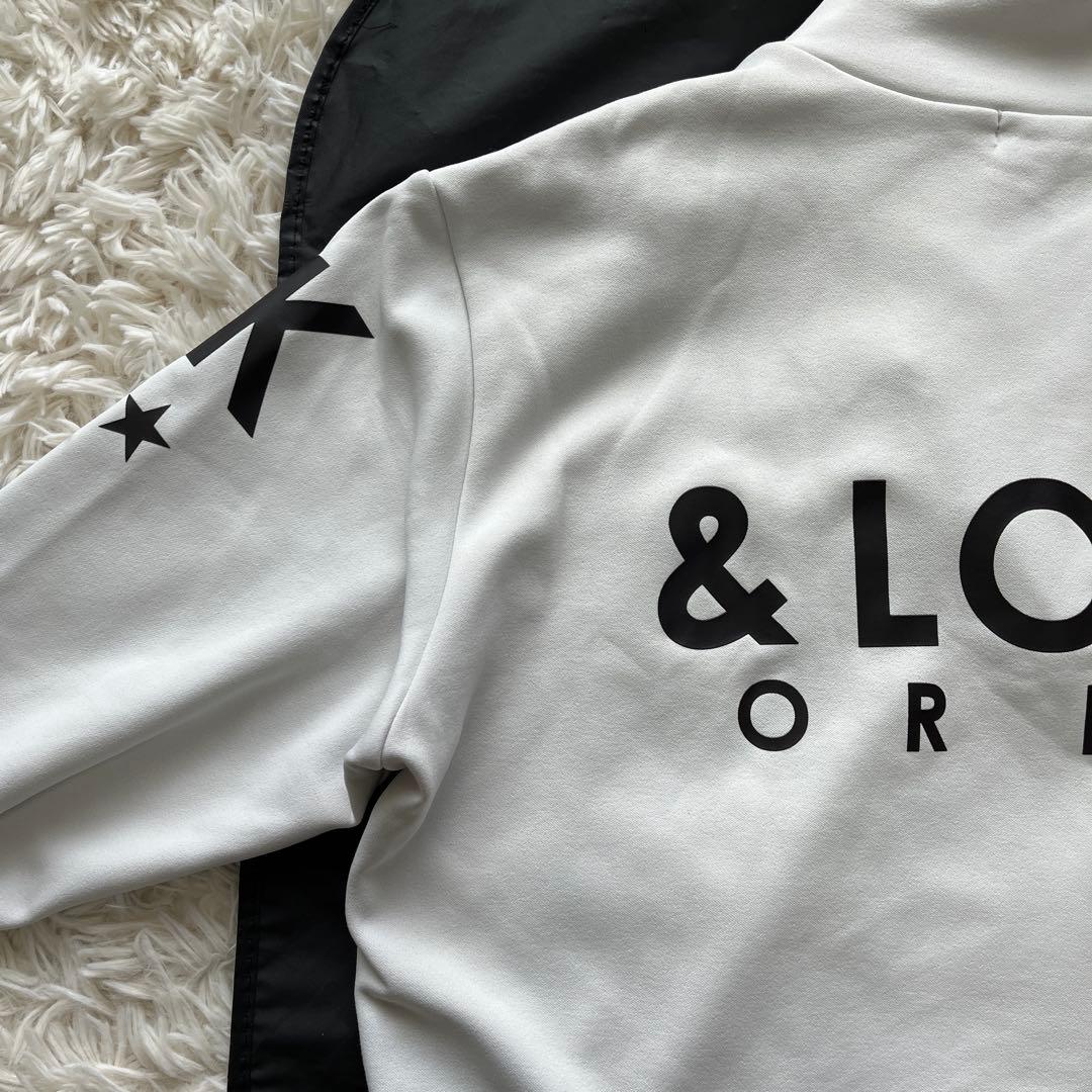 マークアンドロナ　近年　ハーフジップ スウェット　裏起毛　ロゴ　L