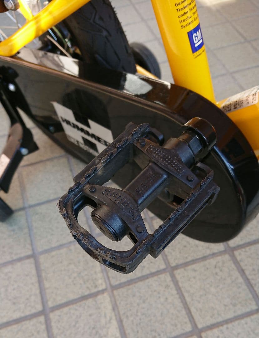 美品 HUMMER 子供用自転車 補助輪付 16インチ イエロー