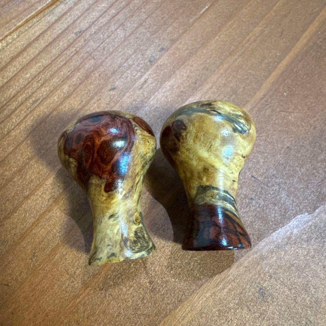 ハネダクラフト ウッドノブ ハンドメイド 花梨瘤　アブ2500c 五十鈴工業