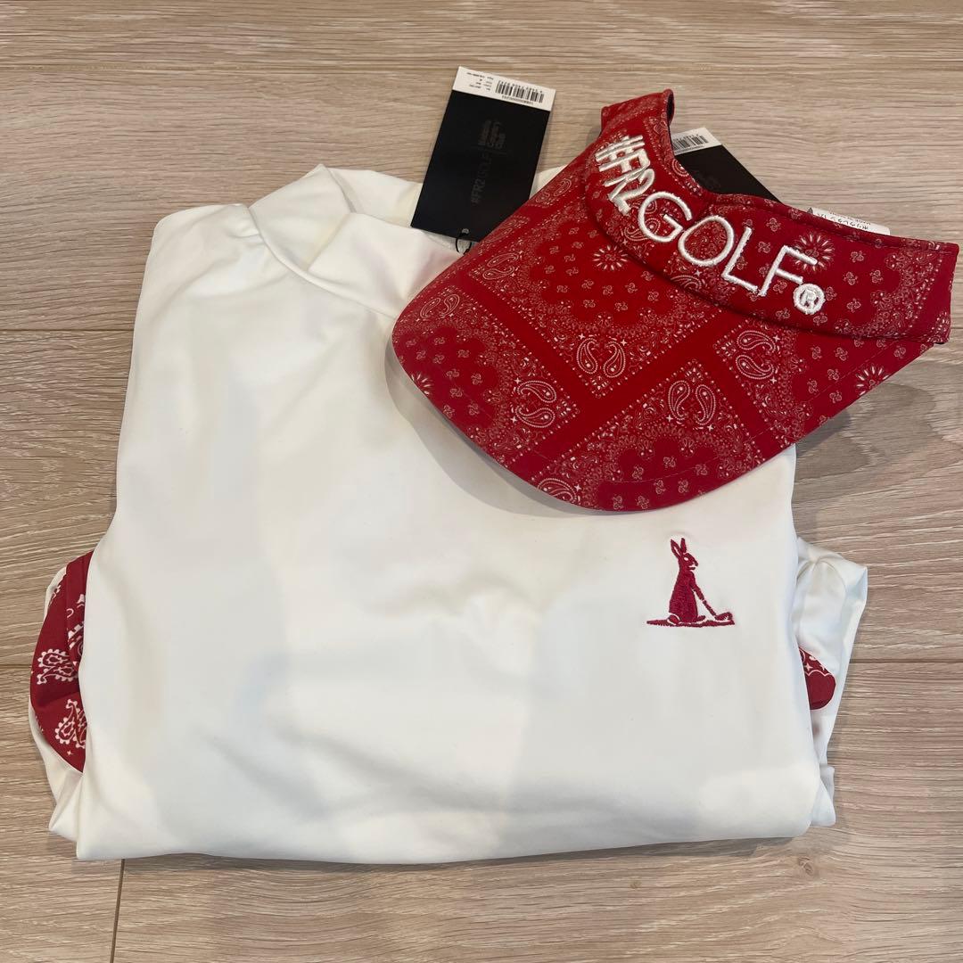 【最終値下げ】FR2GOLF ペイズリー柄 サークルロゴワンピース サンバイザー