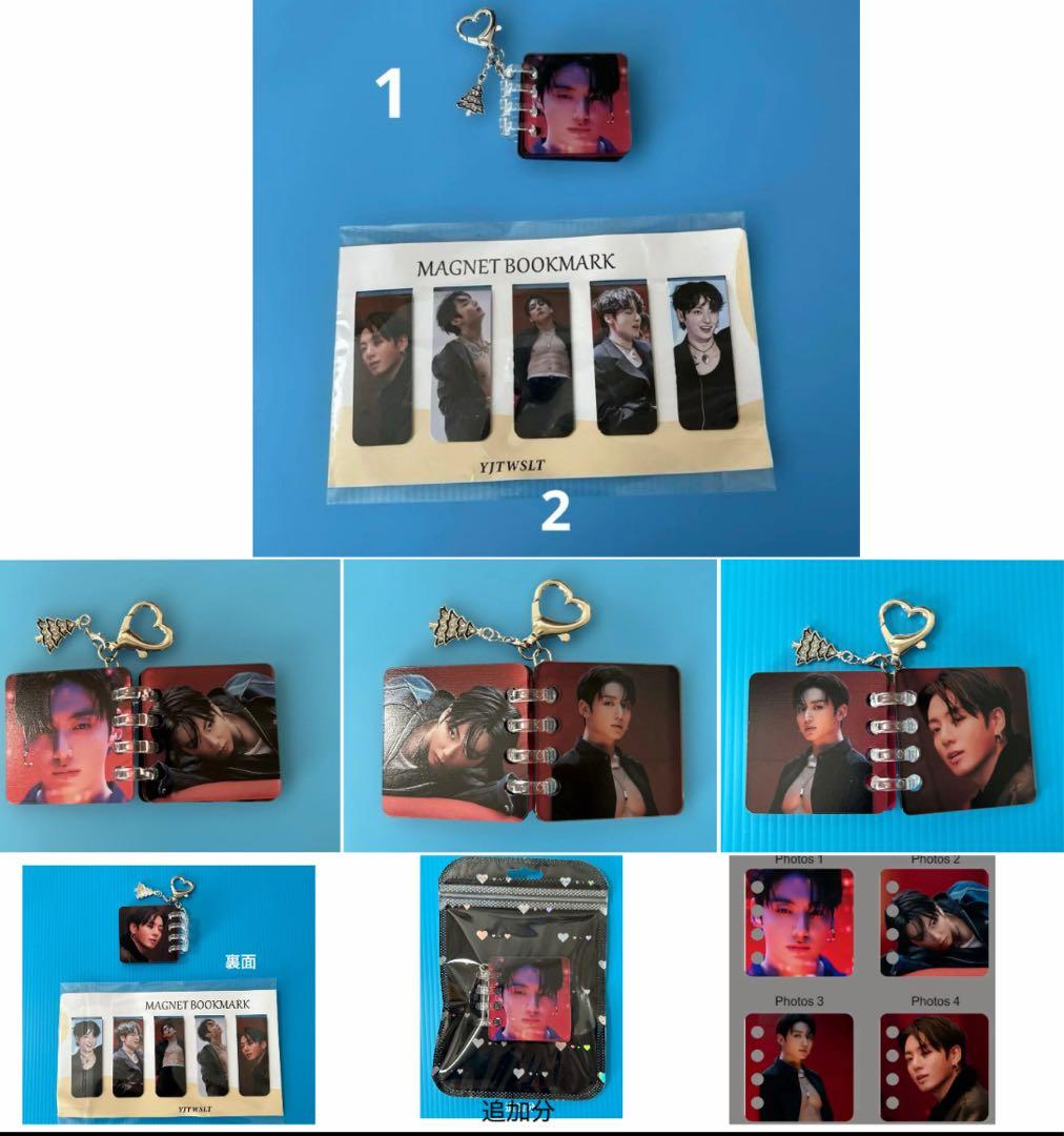 BTSJungkookアクリルフォトアルバムキーホルダー•マグネットブックマーク