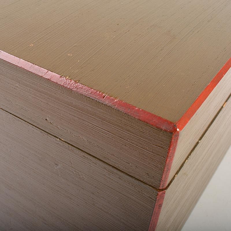 茶道具　面朱茶箱　茶碗　棗など　七点　一式　仕覆付　C　R7368