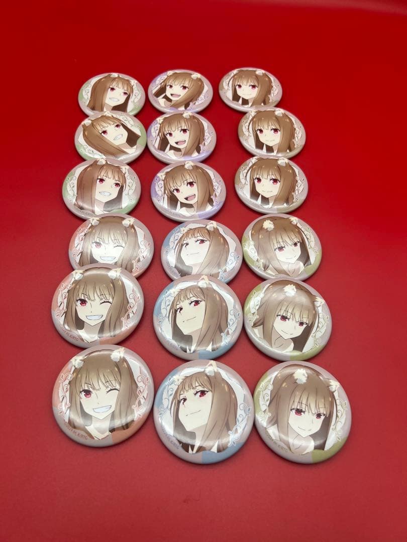 狼と香辛料ホロ顔コレ缶バッジ　18個