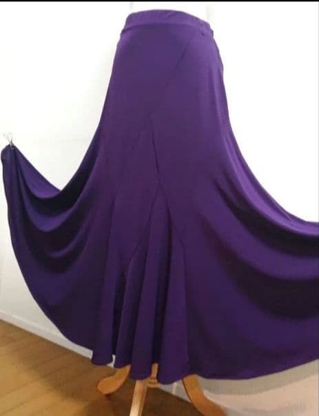 SALE☆チャコット　社交ダンス　スカート　L　紫 ダンス 定価42900円
