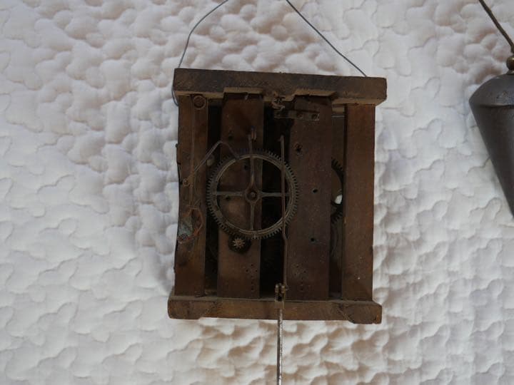 アンティーク　オブジェ　滑車　時計