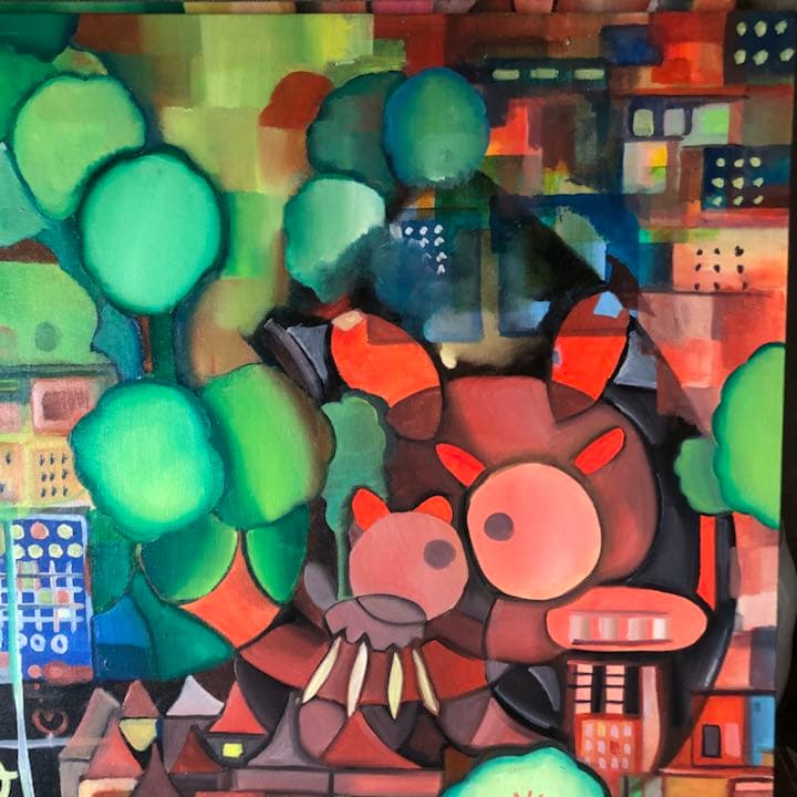 町 油彩 50号 usafilm