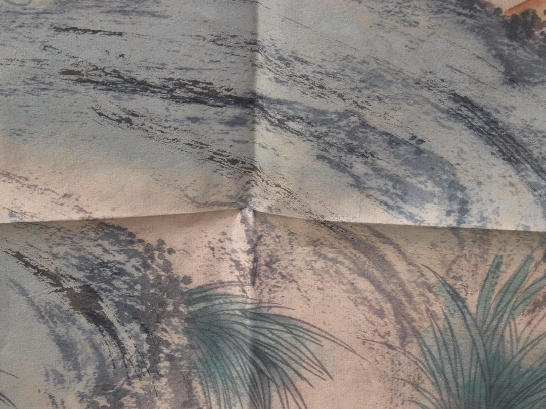 蔵出品　中国古美術　清時代　肉筆水彩絵　唐物骨董品 AK1857A12-3