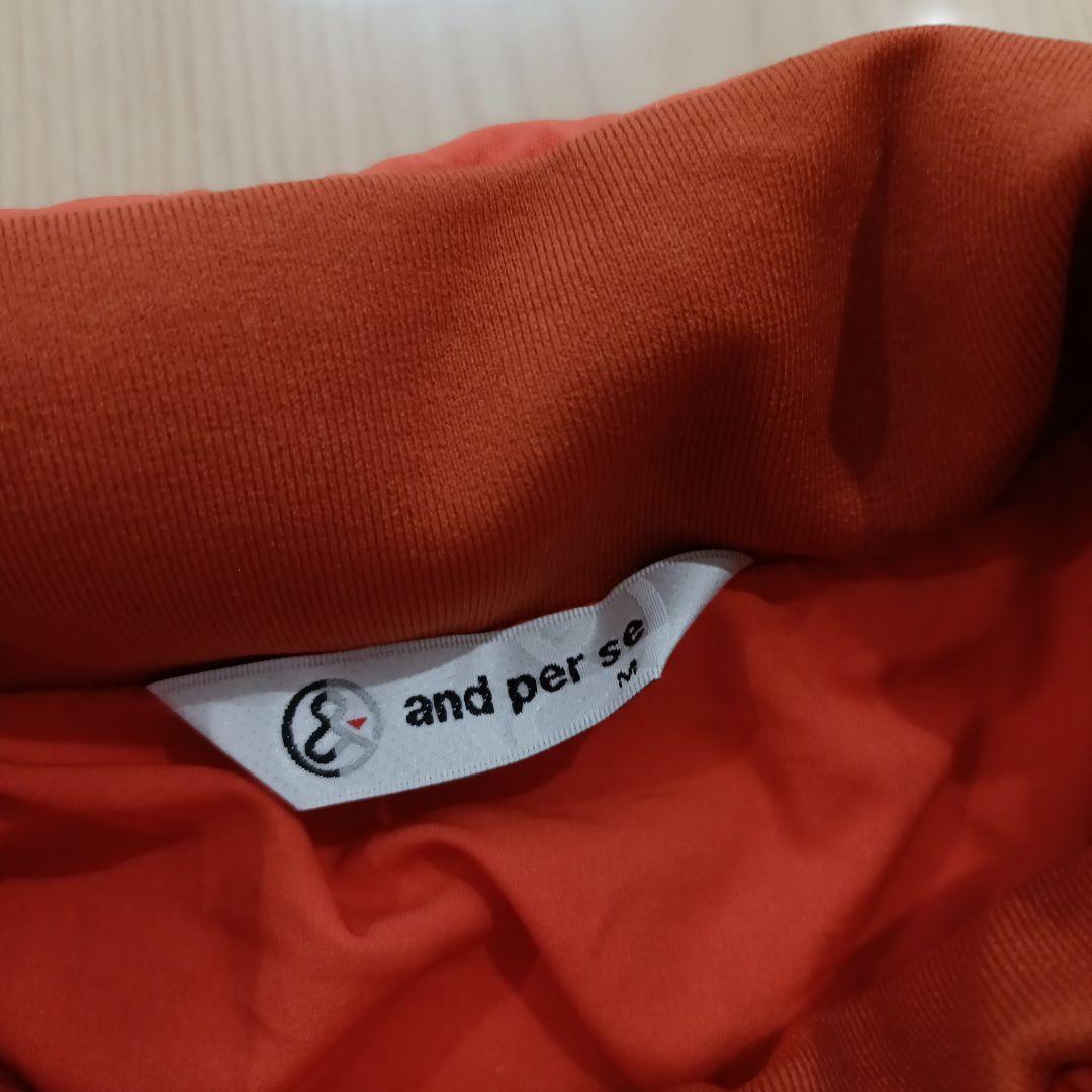 アンパスィ　and per se 　オレンジ　メンズダウンジャケット M　ゴルフ