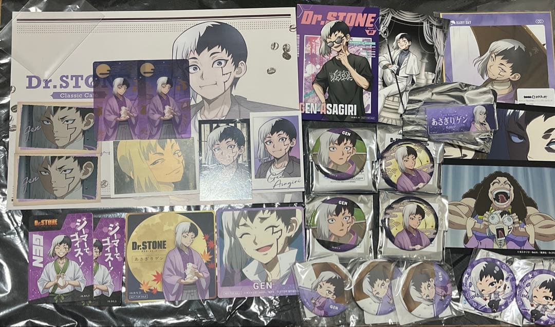 Dr.STONE あさぎりゲン ブロマイド 缶バッジ ウォルマ アモカフェ