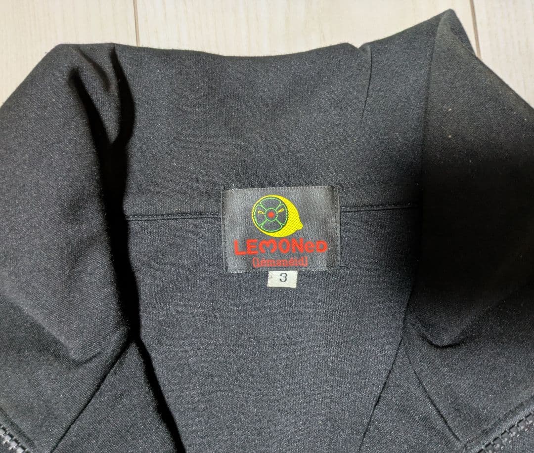hide LEMONeD ジップアップジャージ サイズ3 黒/黄色