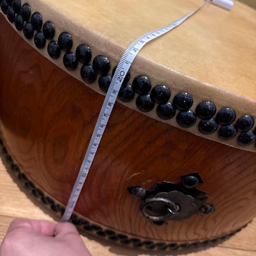 日本製 別撰上鳴保証 平太鼓 45cm オーク製バチ付 レザーケース