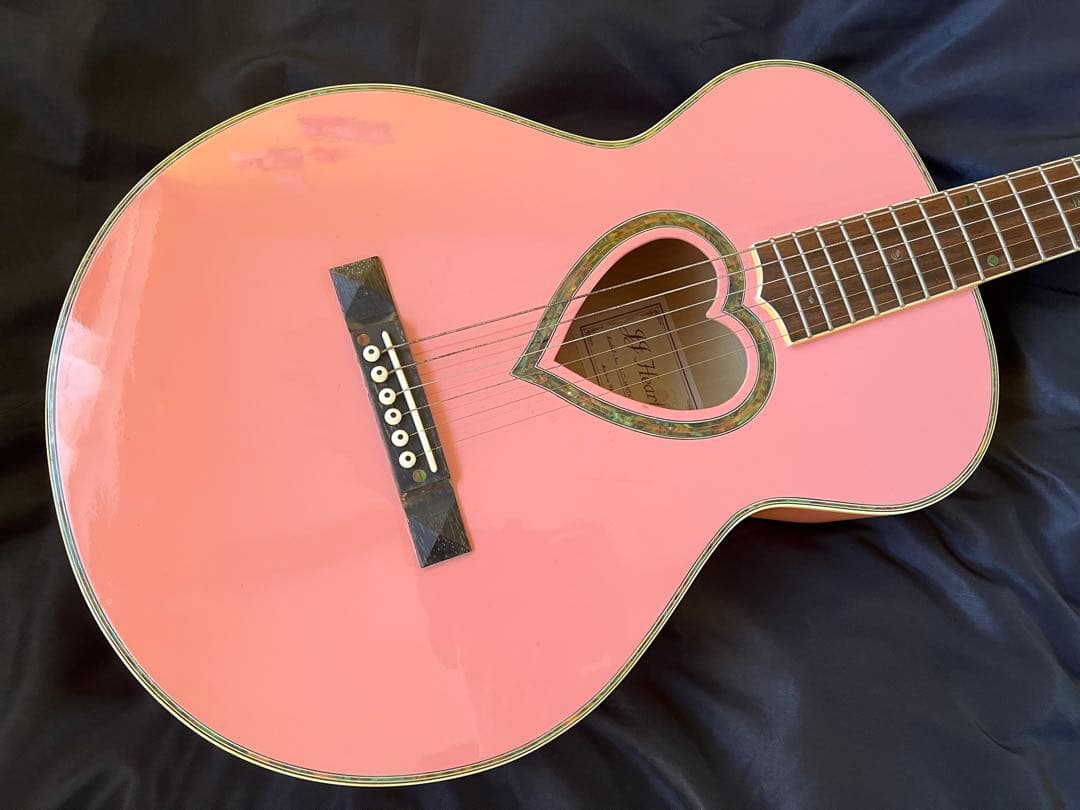 JJ Heart ジェイジェイハートアコースティックギター JJCピンクケース付