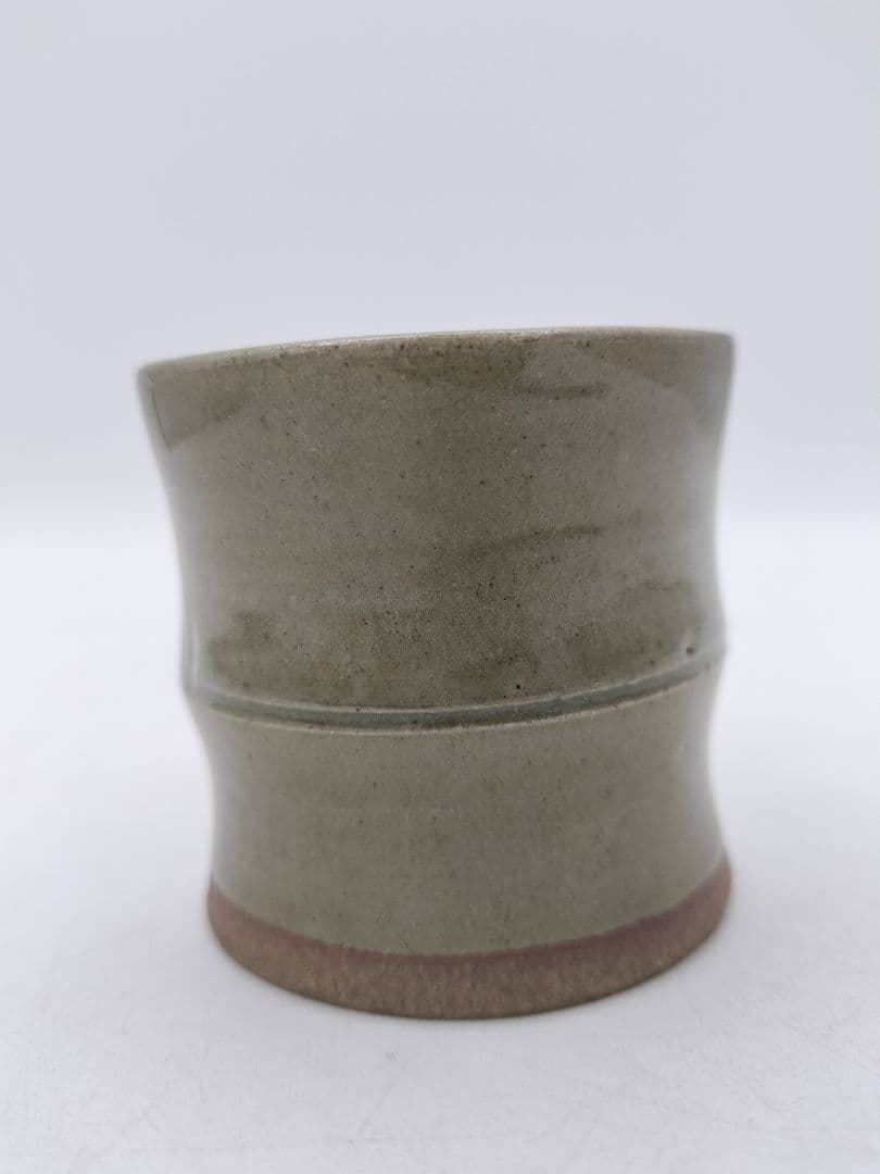 c803【新品・未使用】蓋置 虫明焼 竹 黒井一楽 木箱 茶道具