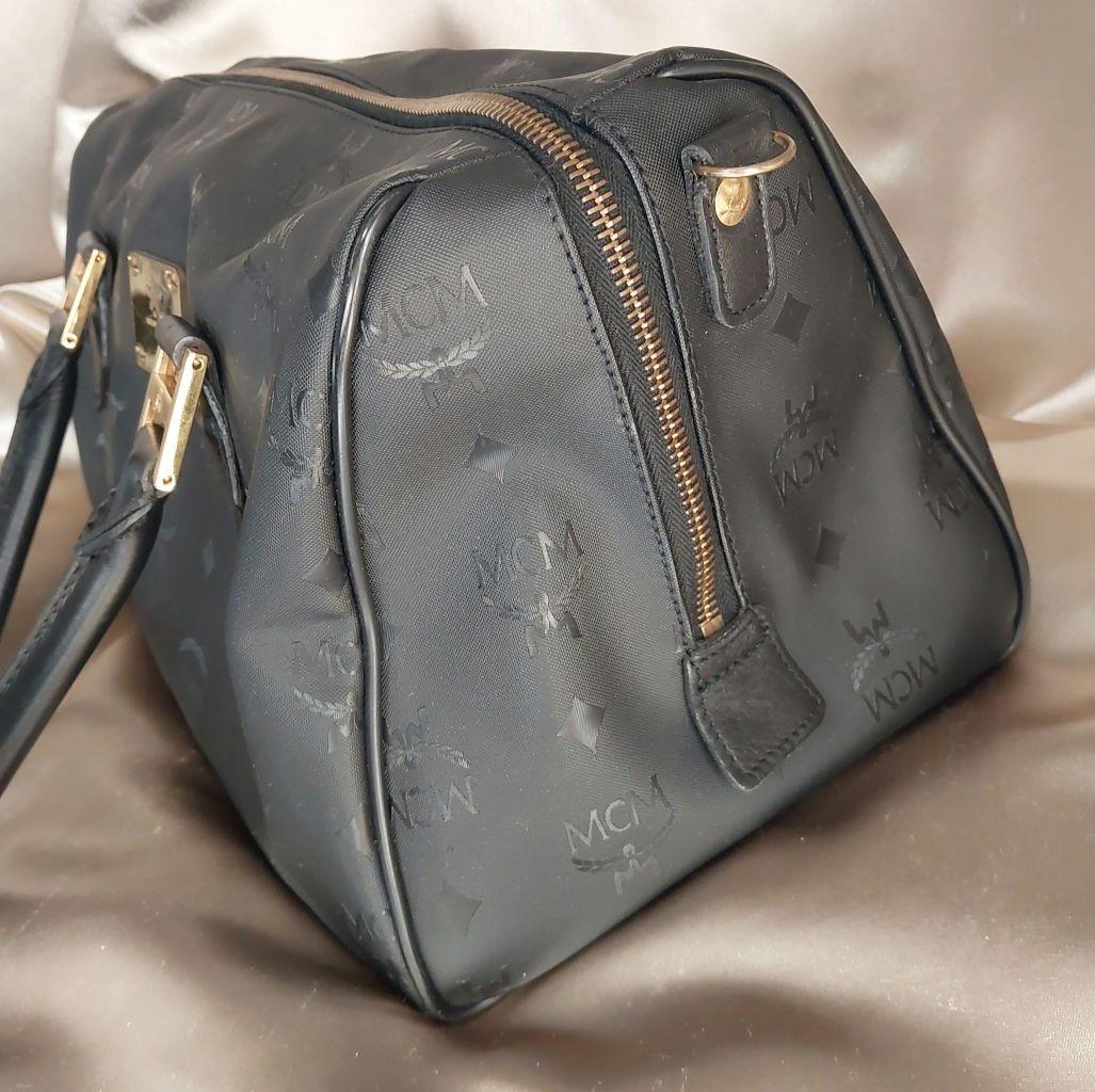 MCM　ボストンバッグ　黒　昭和レトロ　レトロ　バック　ブランド　ヴィンテージ