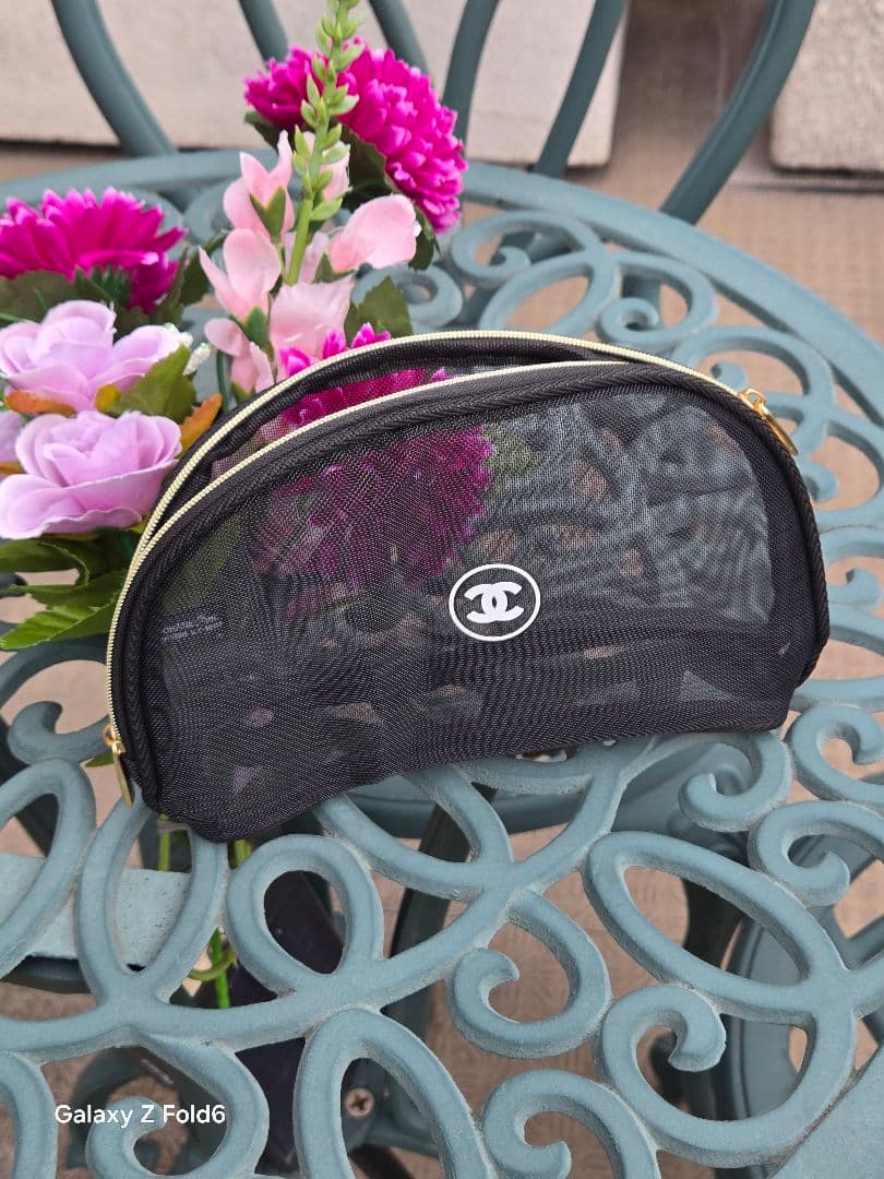 夏*つ様 CHANEL シャネル メッシュ トートバッグ＆ポーチ セット