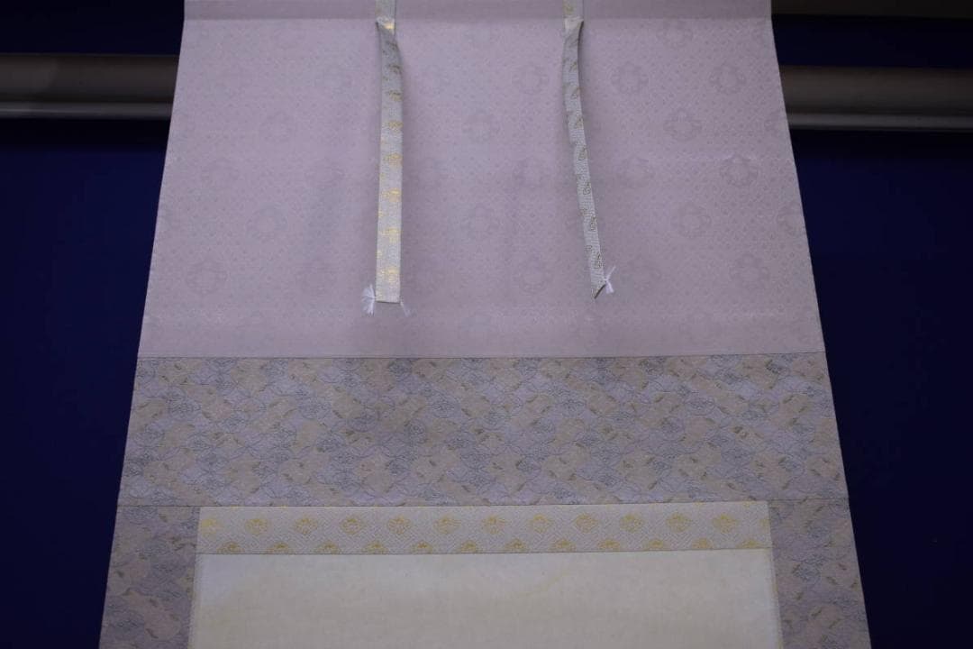 真作/世良正/墨山人/武将図/金泥/桐共箱付/布袋屋掛軸HH-800