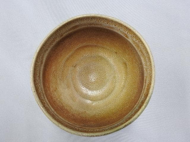 赤絵茶碗　赤膚山　大塩昭山　共箱有　Ｍ1043