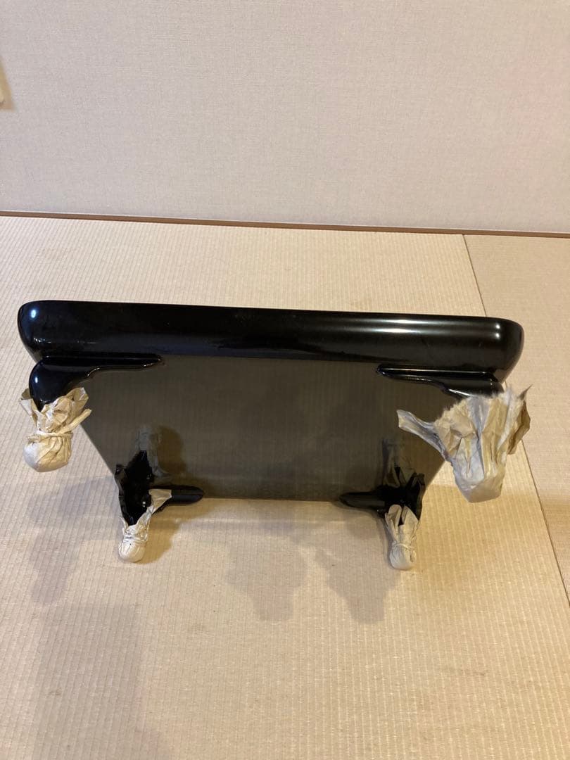 輪島塗　大極上本堅地漆器 牛脚付き四角漆器膳　5脚セット