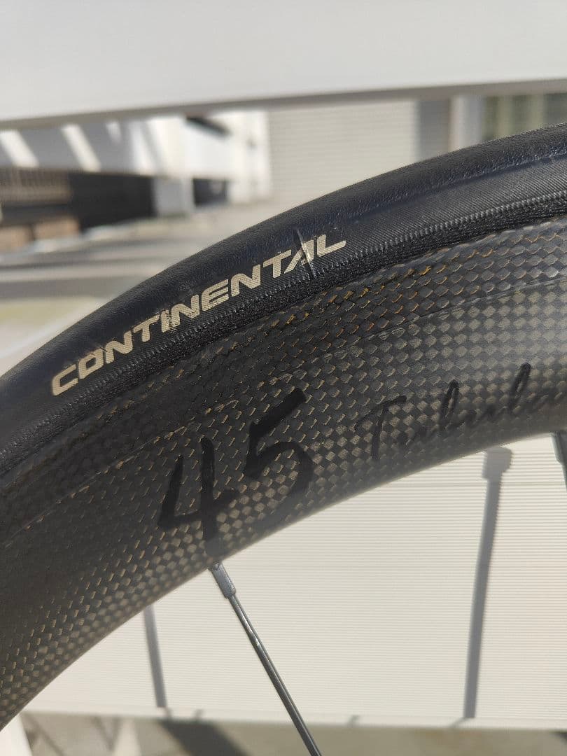 GUSTO ATTAQUE カーボンチューブラーホイール 45mm 前後　美品☆