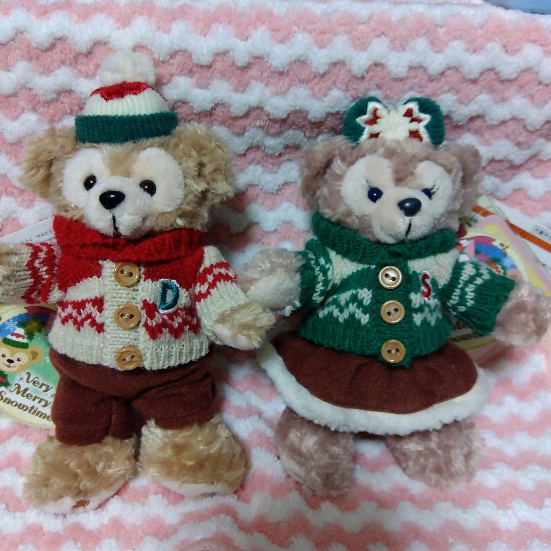 東京デズニーシー2015ダッフィーとシェリーメイ ぬいぐるみバッチタグ付き