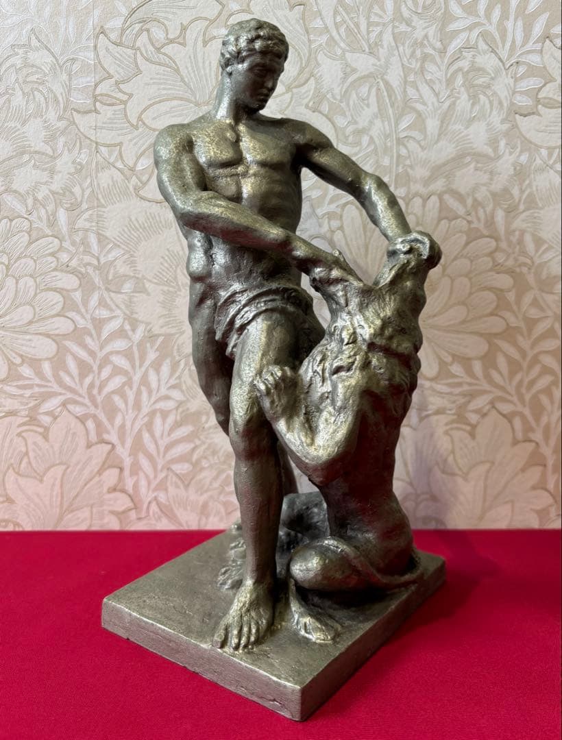 【ソ連製鋳造彫像★「獅子の口を引き裂く英雄サムソン」】 【レア】