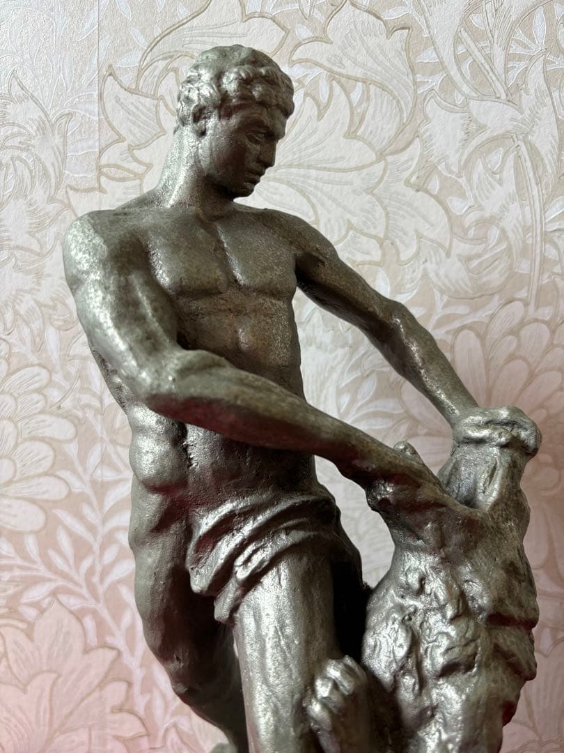 【ソ連製鋳造彫像★「獅子の口を引き裂く英雄サムソン」】 【レア】