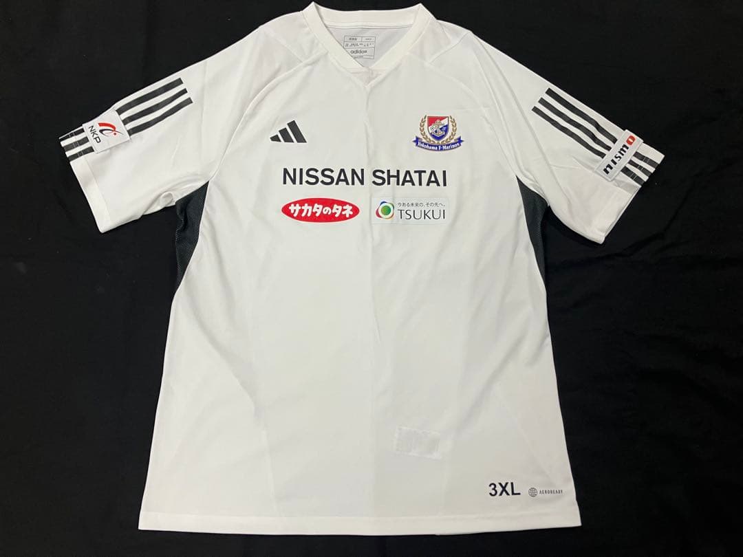 横浜Fマリノス　ホワイトフルスポンサー支給品練習着