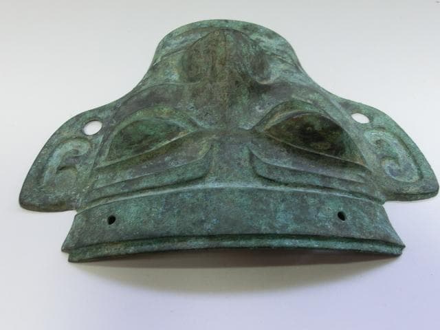 仮面■中国古代祭祀土坑出土 古青銅人顔面 発掘品 お面 超希少品 古玩 唐物■