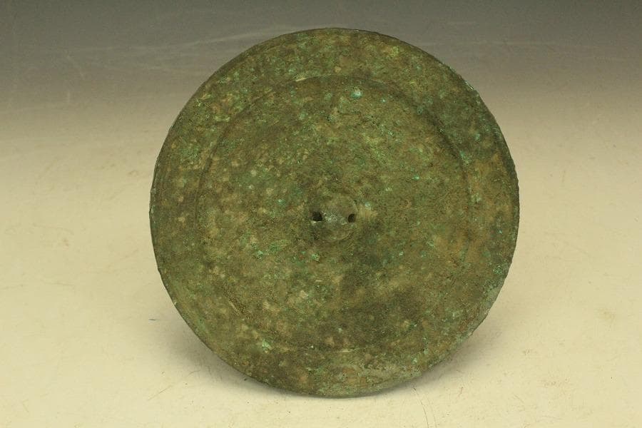 中国美術 青銅鏡 饕餮紋 時代物(HA507)