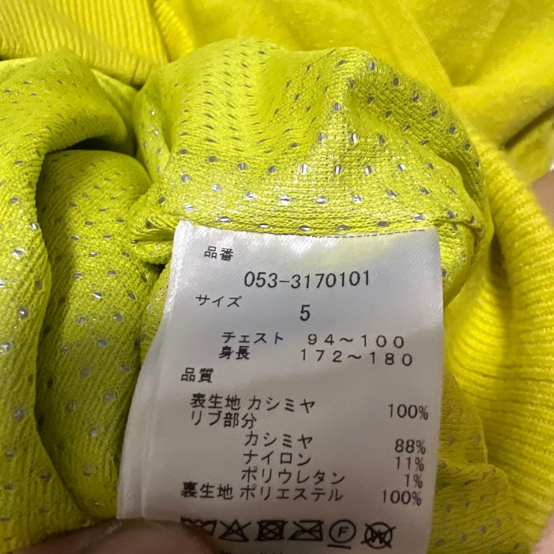 PEARLY GATES 黄緑　パーリーゲイツ　セーター サイズ5 カシミヤ