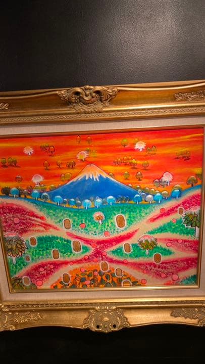 【アクリル画】 商品名 「小判伝説9」　額付き10号　新品