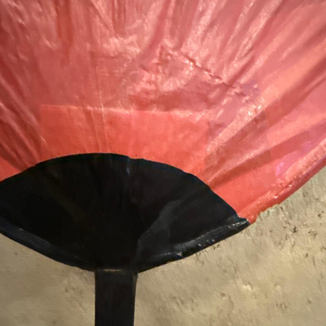 特大　和紙　漆　団扇　浮世絵風デザインの扇子