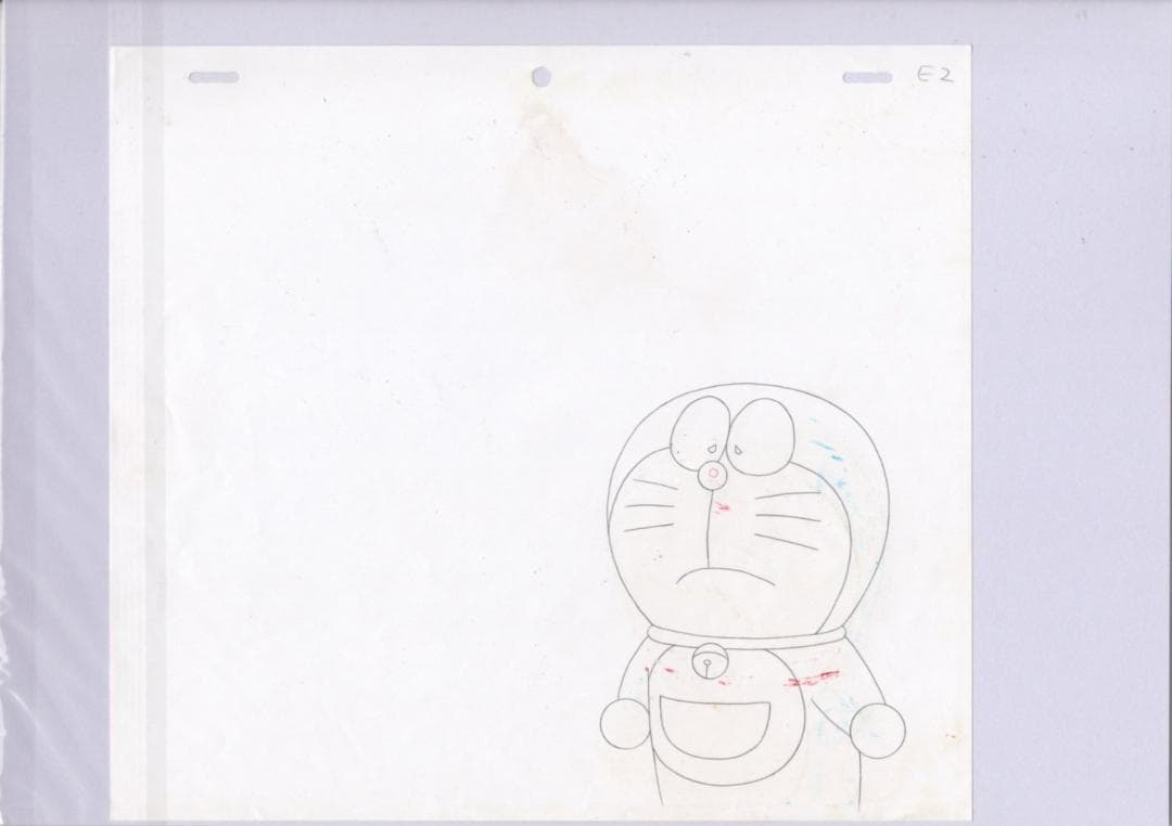 ドラえもん　直筆背景付 セル画　E2