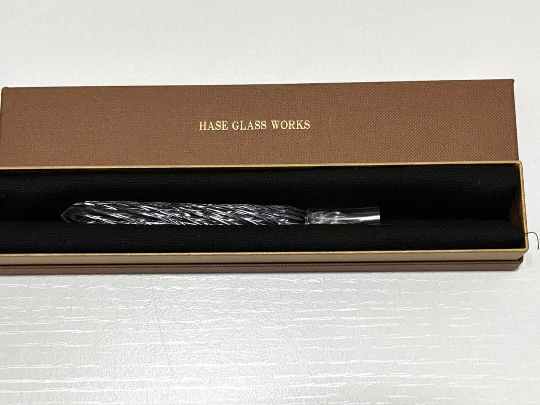 HASE硝子工房　辻風ショート　ガラスペン　ピンク