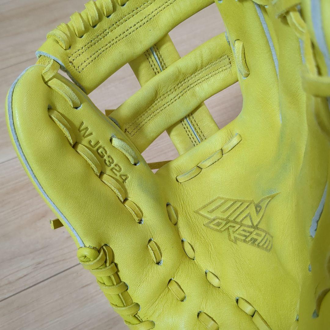 少年軟式野球グローブ イエロー